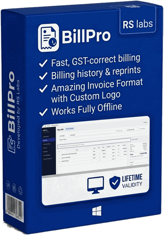 BillPro boxed software for Windows